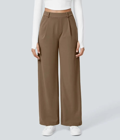 Plus Size Casual Trousers with Pockets