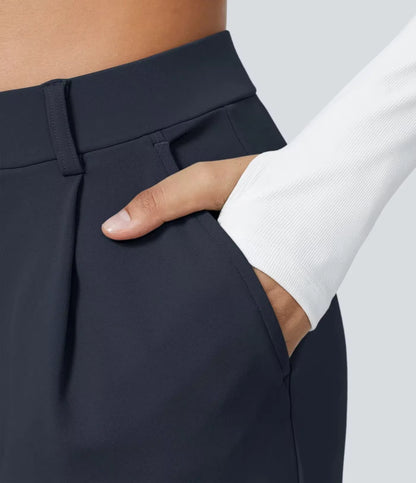 Plus Size Casual Trousers with Pockets