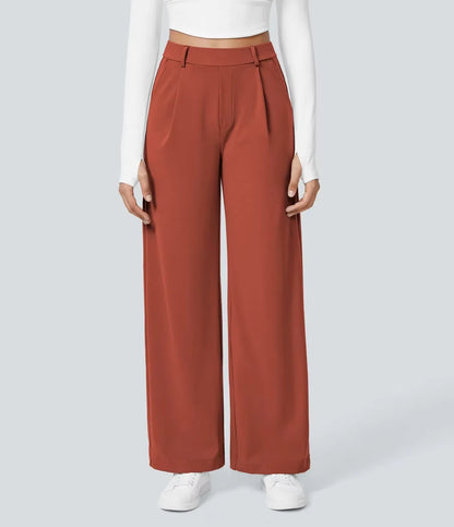 Plus Size Casual Trousers with Pockets