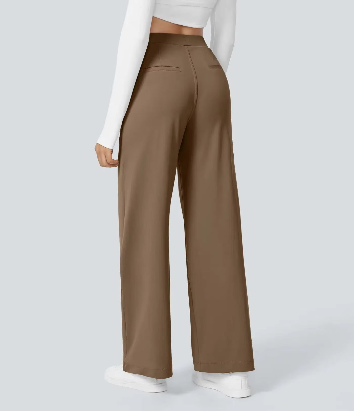 Plus Size Casual Trousers with Pockets