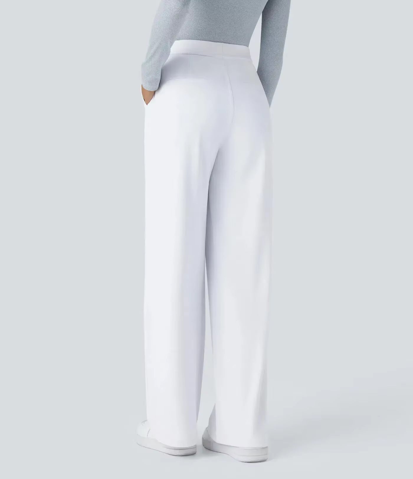 Plus Size Casual Trousers with Pockets