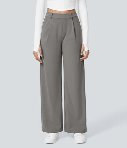 Plus Size Casual Trousers with Pockets