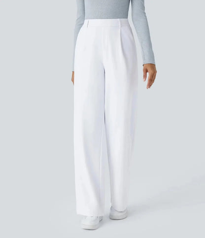 Plus Size Casual Trousers with Pockets